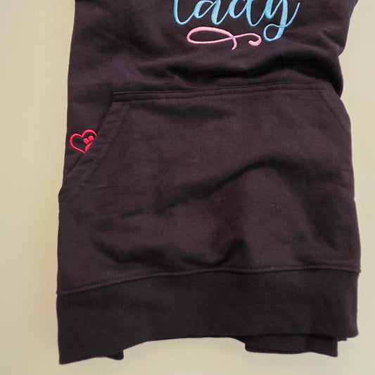 Crazy Dog Lady Embroidered pullover Hoodie