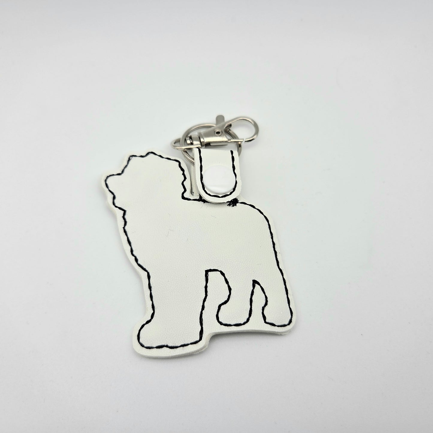 Australian Shepherd Keychain – Embroidered Snap Tab Charm