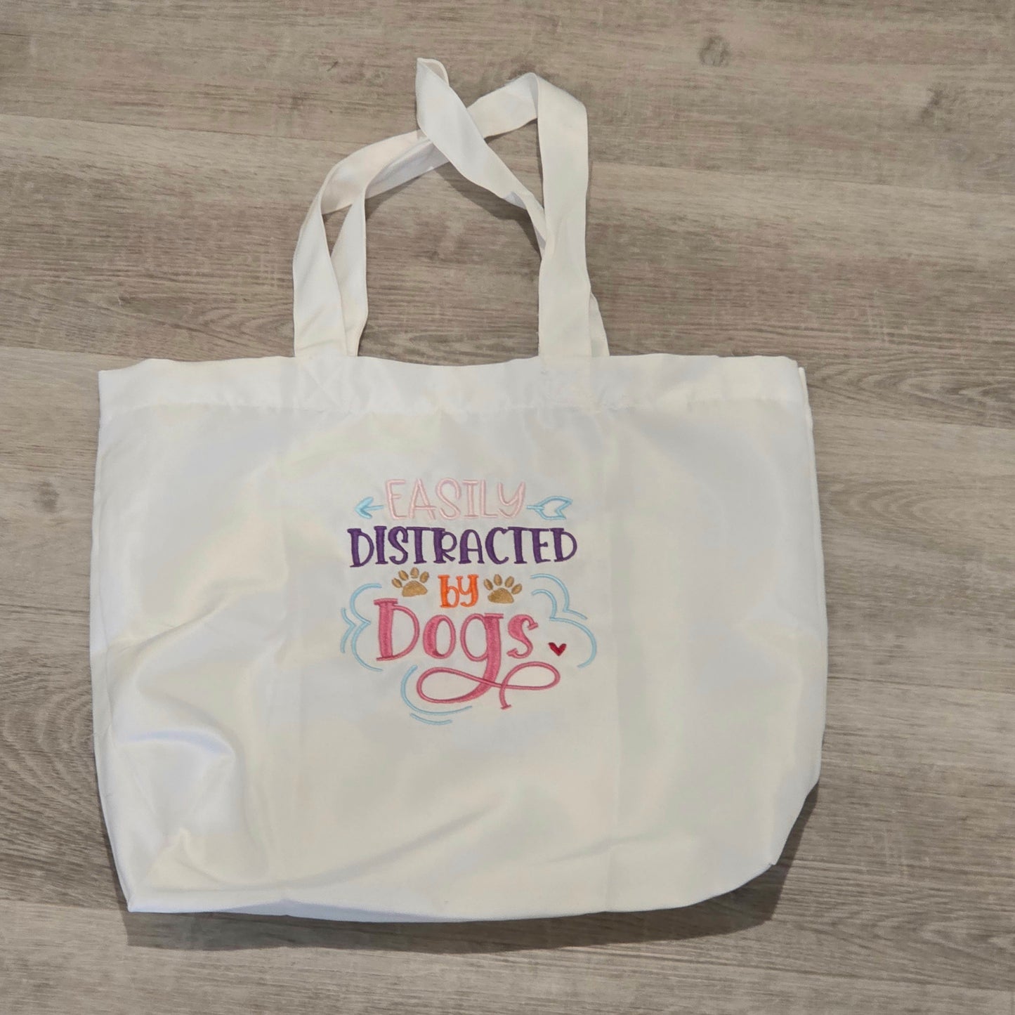 Easily Distracted By Dogs Tote Bag