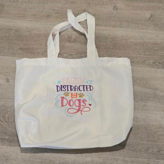 Easily Distracted By Dogs Tote Bag